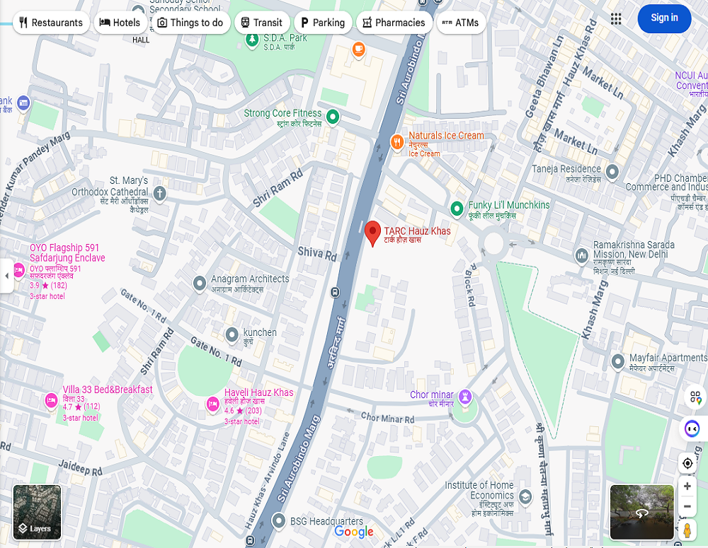 TARC Hauz Khas Location Map